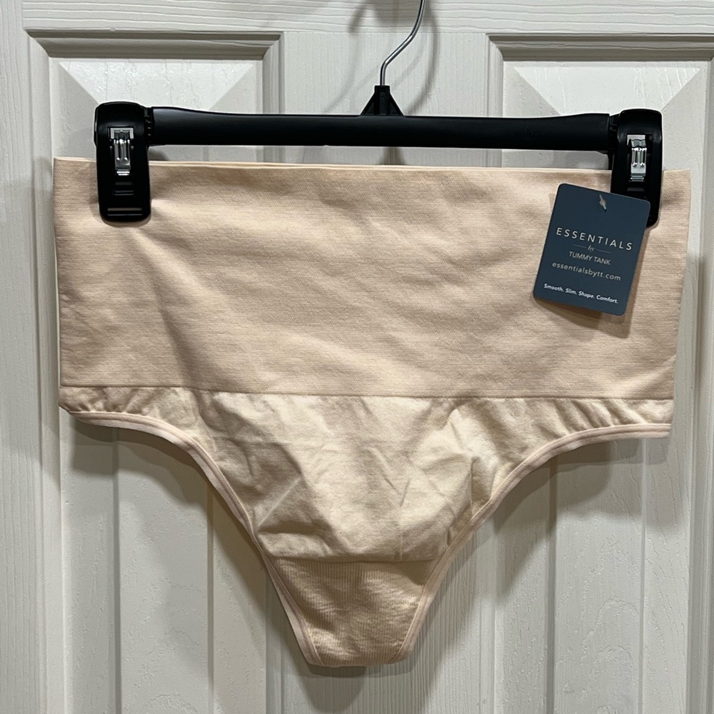 ESSENTIALS High Waist Seamless Shaper Thong Light Beige Size L/XL